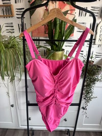 Image 1 of Pink tie up swimsuit