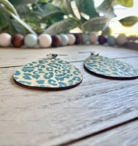 Image 2 of Leopard Wood Earrings 