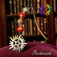 Supernatural beaded silver bookmark