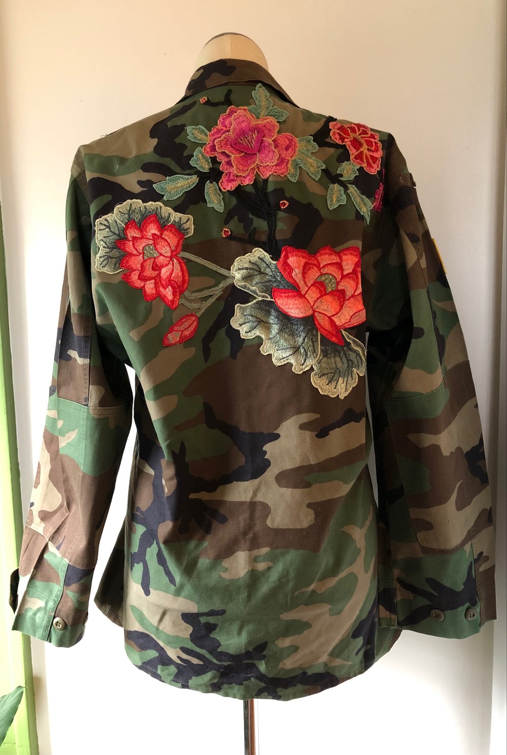 “Camo and Flowers” series: Roses & Lotus