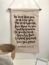 The Blessing Numbers 6:24-26 Canvas Wall Hanging Banner 