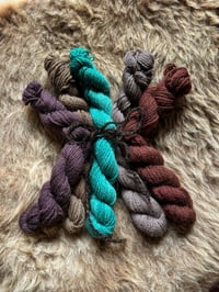 Image 1 of Mini Bundle #7 - 100G Hand Dyed Kent Romney Mini Skeins
