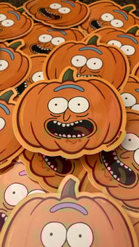 Image 3 of “Pumpkin Rick!” Die-cut Sticker