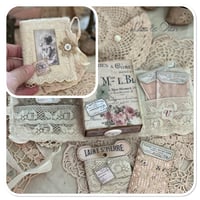 Image 2 of snippet book snippet roll in a vintage style button box