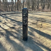 Image 4 of Garden Column - Rolled Garden Pillar - Geometric Pattern