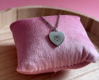 Image 3 of Peony flower silver necklace