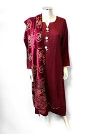 Image 3 of Velvet shawl suit 