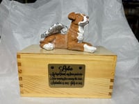 Image 6 of Handmade Custom Engraved Pit Bull Urn For Ashes Pet Portrait To Your Photos