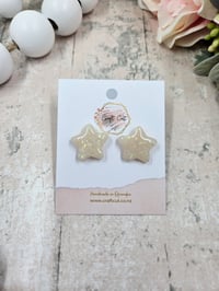 Opal Glitter Stud Earrings