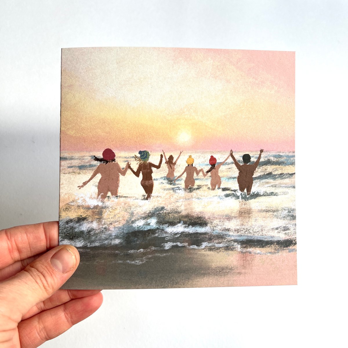 Image of Morning Dip - Luxury Greeting Card (single or multipack)