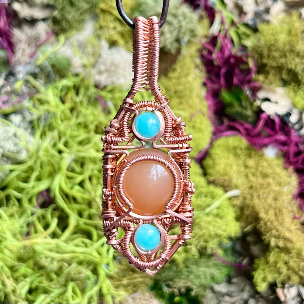 Image of Carnelian & Amazonite Pendant