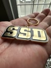 Large Gold SSD Logo Metal Keychain 
