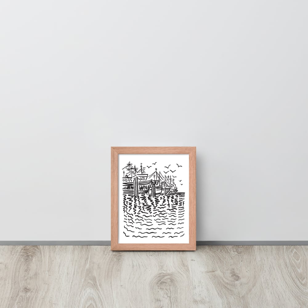 The Docks Print - Framed