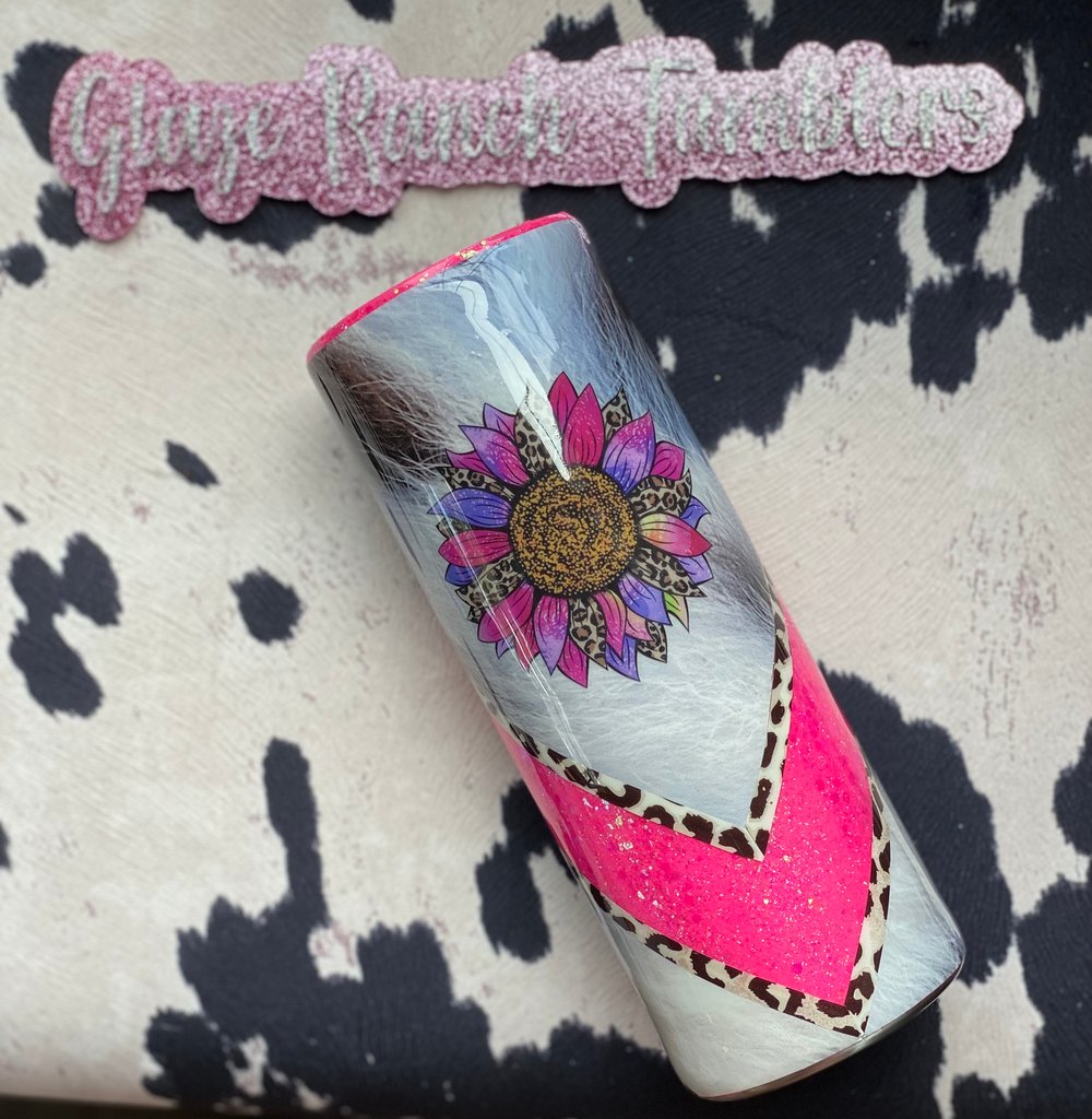 HOT PINK SUNFLOWER 20 oz. Tumbler