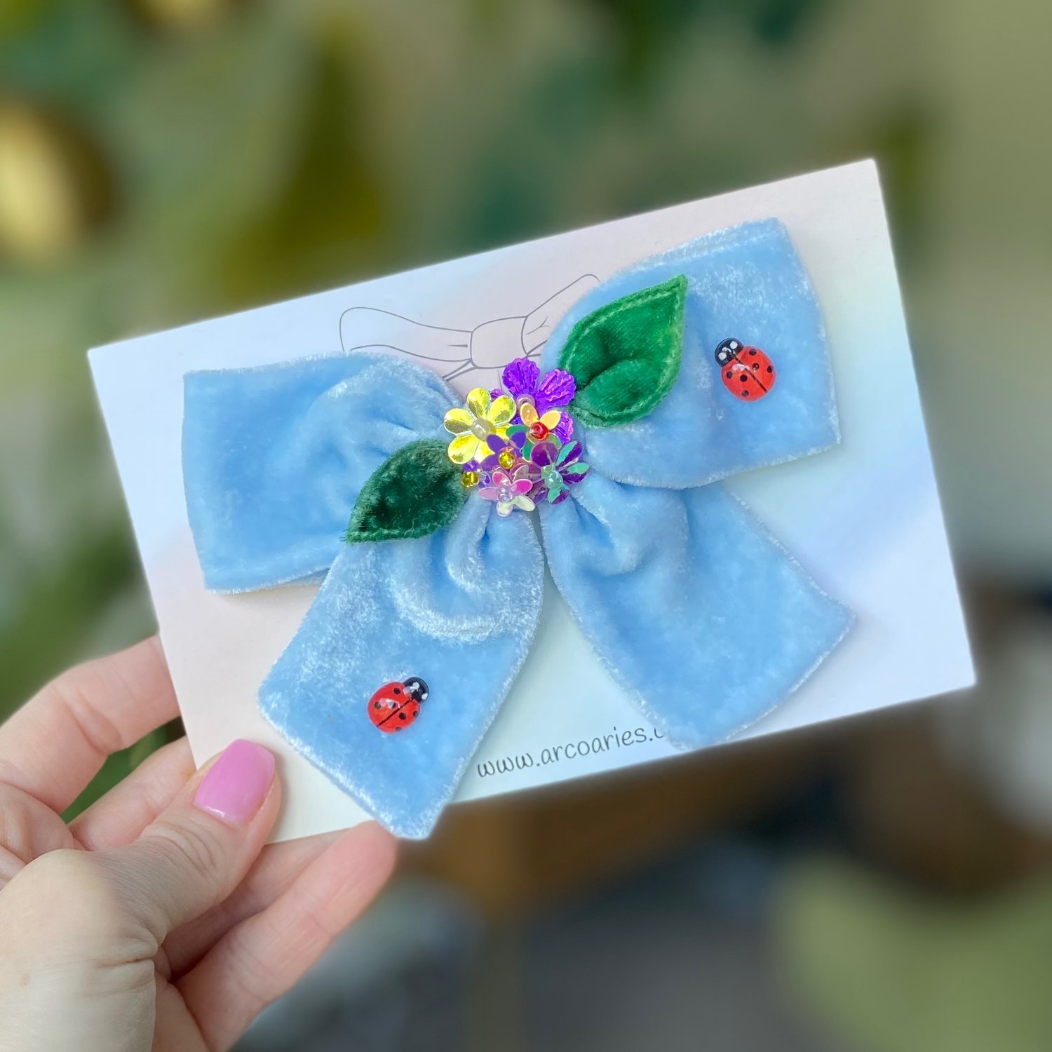 Image of Lucky Bug Custom Dyed And Embelished Silk Velvets