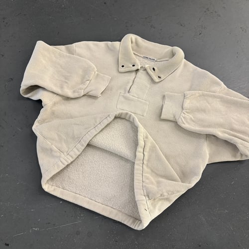 Image of 1984 Stone Island heavyweight ribbed 1/4 zip up sweatshirt, size large