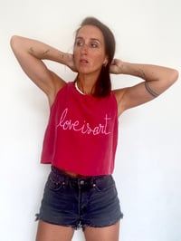 Image 3 of Top en soie "love"