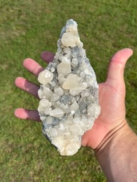 Image 9 of Green Fluorite On Druzy Quartz With UV Dog Tooth Calcite #2223