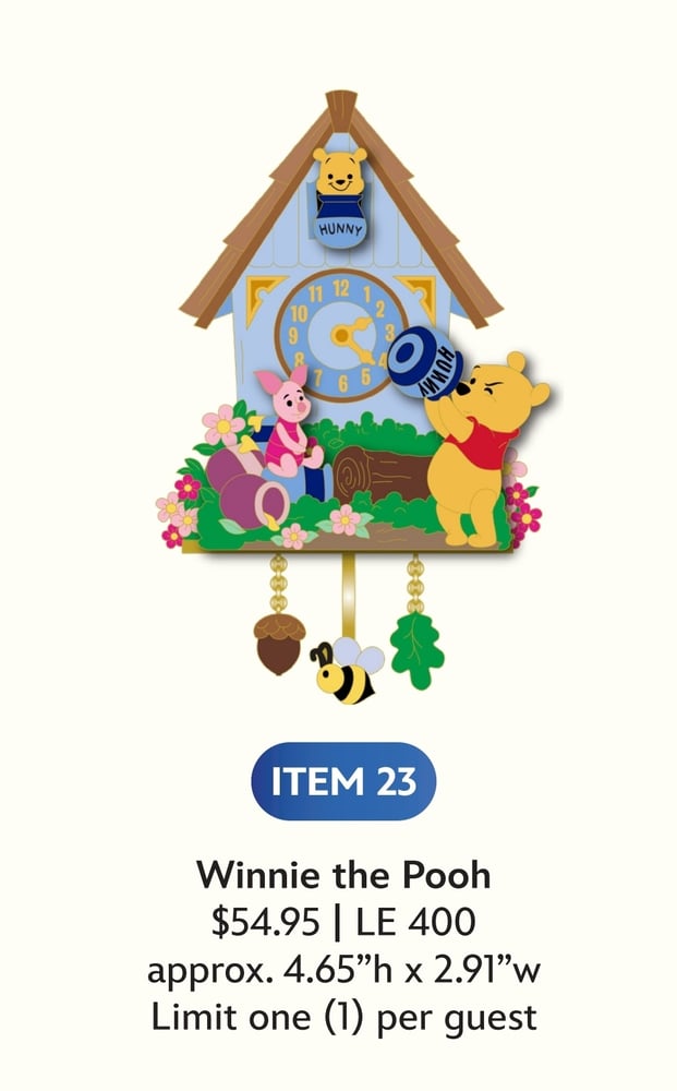 Image of Winnie the pooh cuckoo clock pin le 400