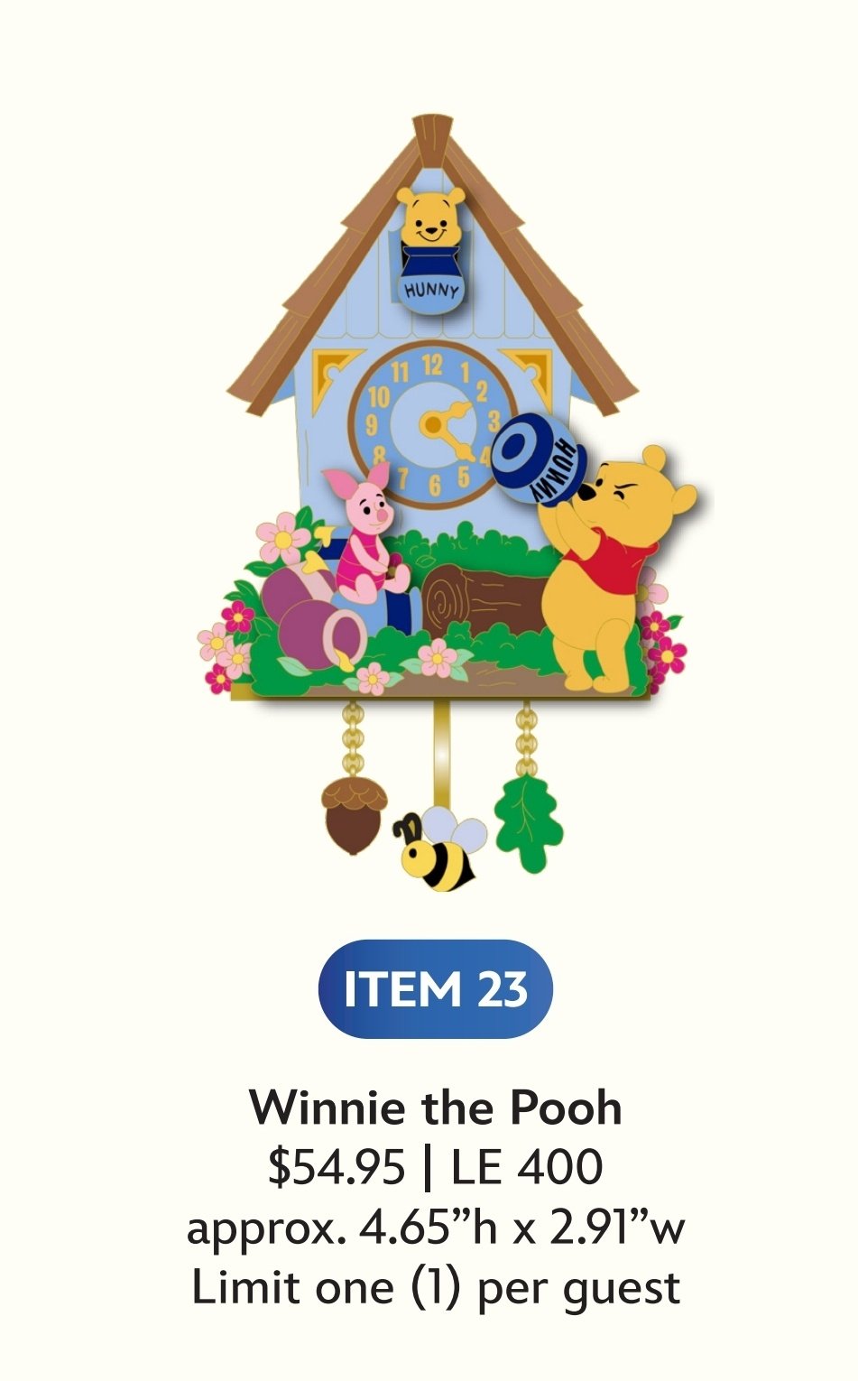 Image of Winnie the pooh cuckoo clock pin le 400