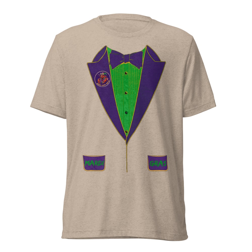 Image of Mardi Gras Mafia Tuxedo Parade Short sleeve t-shirt