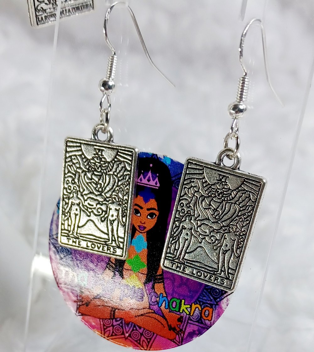 Image of Tarot card earrings 