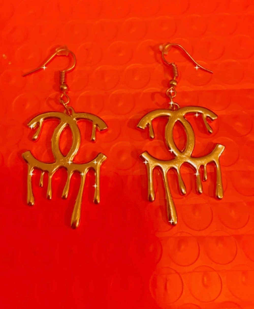 Image of Inspired gucci earrings or chanel drip earrings