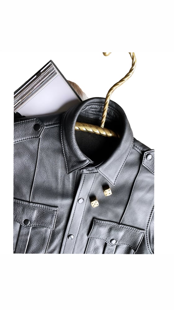 Image of Military Leather Shirt 