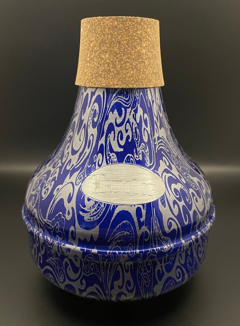Image of Doc-Ouflage Zinger Silver Swirls, Cobalt Blue