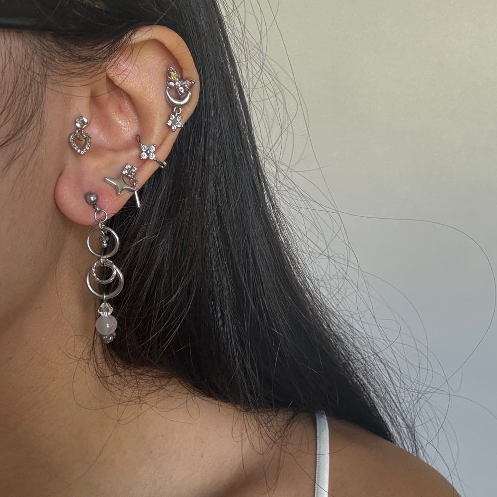 Image of Ghost Heart Earrings