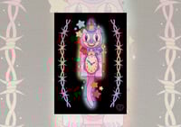 Clown Kitkat Clock Glitter Print