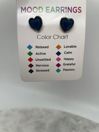 Image 1 of HEART MOOD COLOR CHANGE EARRING 