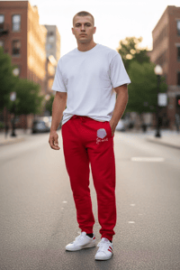 Image 3 of Get Use 2 It Jogger Pants (Red)