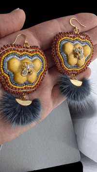 Image 2 of Bumblebee earrings