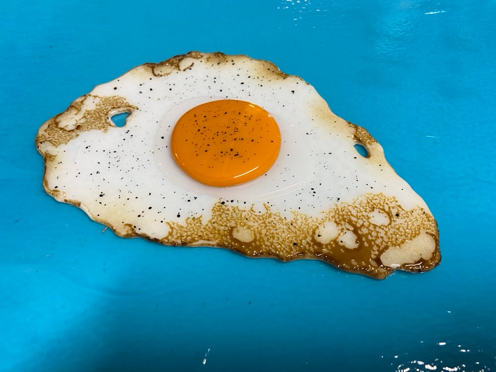 Image of Crispy edges fried egg wall hanging