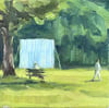 Sight Screen at Ifield, original oil painting