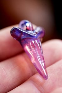 Image 3 of Mini glass shark tooth pendant..