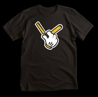 Image 1 of mickey straight razor hand T-shirt  