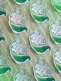 Image 2 of Lily of the valley Cat Sticker