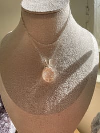 Image 4 of Silver Garden Quartz  Oval Crystal Necklace 