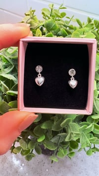 Sterling silver heart drops 