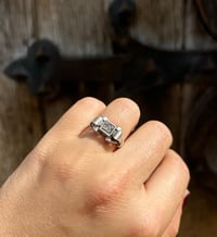 Image 5 of Magnifique bague en argent massif et zircon, taille 53, Art Déco, 1910!