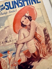 Image 3 of Bathing In The Sunshine, framed 1931 vintage sheet music