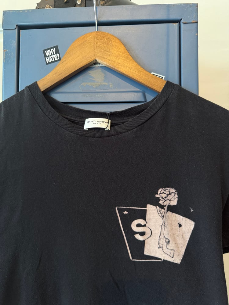 Image of Saint Laurent SS18 Gun Roses Tee