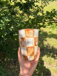 Image 3 of 12 oz. Checkered to go mug