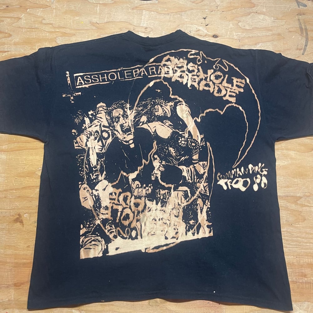 Image of ASSHOLEPARADE - ALL/OVR bleach print #4 (SIZE XXL)