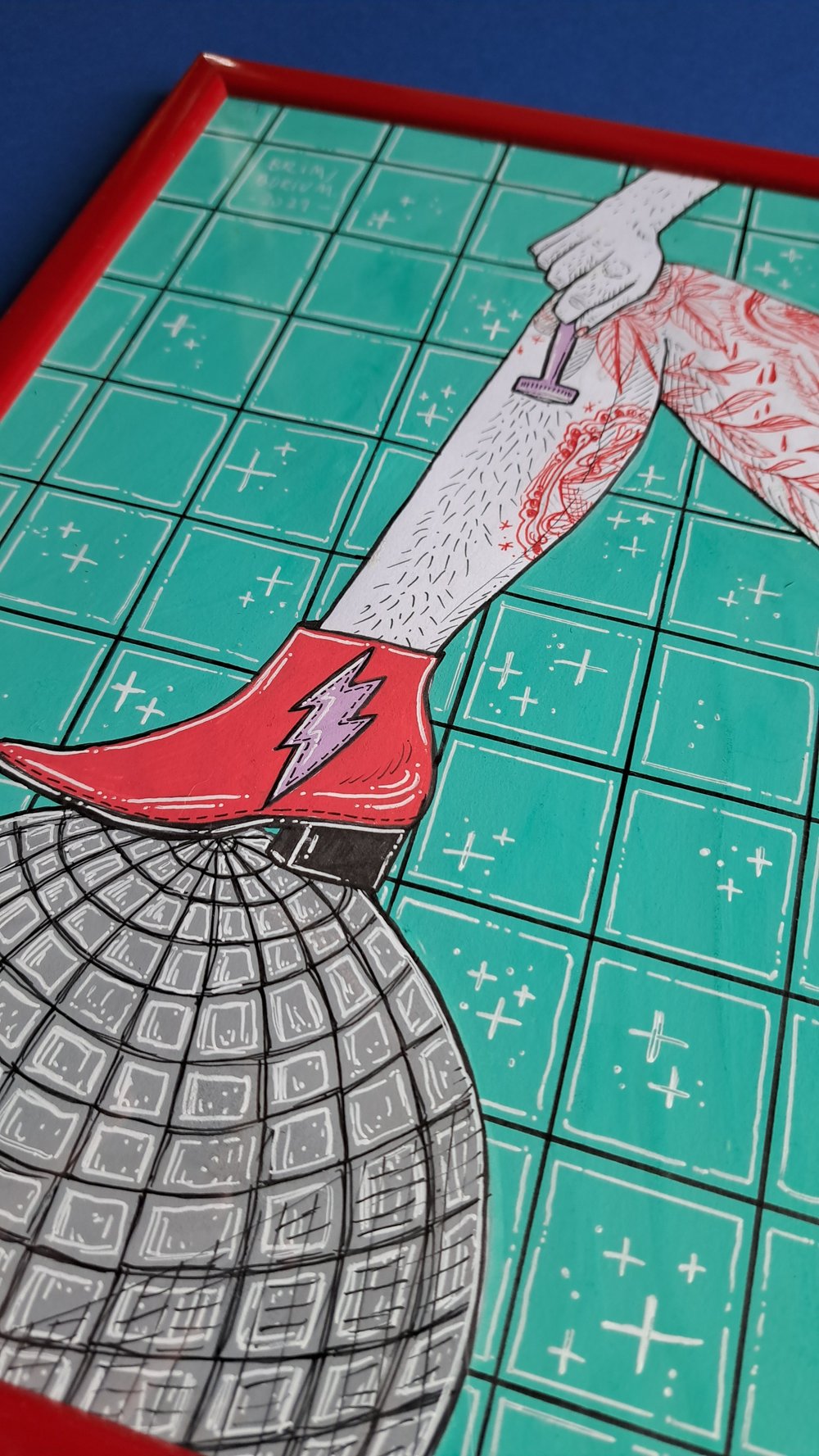 'READY TO DISCO' original illustration (A4, frame incl.)