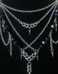 Image 4 of Spikes & Box Chain Necklace