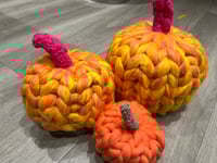 Image 1 of Chunky Knit Pumpkin Cushion