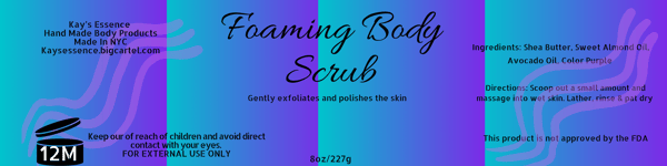 Image of Vanilla Foaming Sugar Scrub 8oz